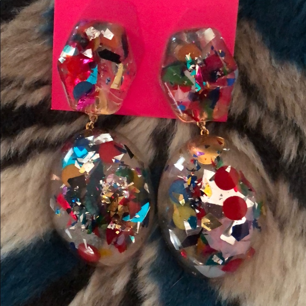 MOON & LOLA Confetti Drop Earrings